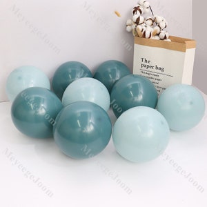 5/10/12/18 Dusty Blue Matte Boho Balloons Bridal Shower Arch Slate Blue Ocean Balloons Gender Reveal Baby Shower 1st Birthday Backdrop image 5