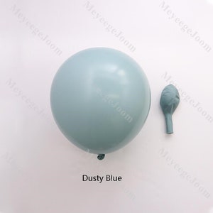 5/10/12/18 Dusty Blue Matte Boho Balloons Bridal Shower Arch Slate Blue Ocean Balloons Gender Reveal Baby Shower 1st Birthday Backdrop Dusty Blue