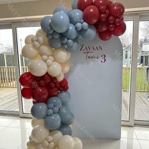 Ghirlanda di palloncini per baby shower, 110 pezzi, palloncini rossi, sabbia e blu, stile boho, decorazione per rivelazione del sesso del bambino, decorazioni per feste di compleanno, anniversario di matrimonio.