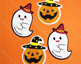 50 Tarjetas Para Piruletas De Halloween - Diseño Calabaza, 8x5 Cm, Perfectas Para Decorar Dulces Y Fiestas