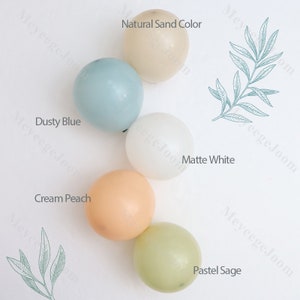 5"/10"/12"/18" Pastel Sage Party Balloon Arch Dusty Blue Natural Sand Boho Matte Balloons Baby Shower 1st Birthday Wedding Decorations