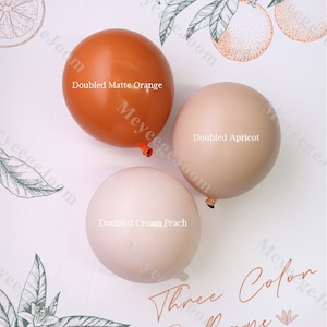 5 "/ 10" / 12 "/ 18" Doppio farcito palloncino crema pesca albicocca arancione opaco boho palloncini baby shower genere rivelare compleanno servizio fotografico sfondo