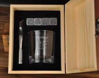 Personalized Whiskey Decanter Set with Gift Box,Custom The Godfather Whiskey Glass，Groomsmen Gifts,Men Gifts,Whiskey Glass,Gifts for Husband