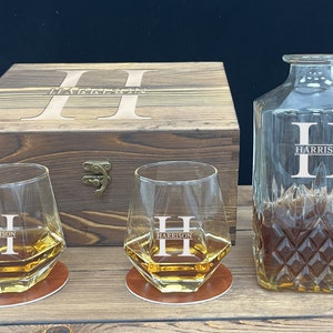 Decanter Set Personalized, Whiskey Decanter Set, Custom Decanter for Men, Groomsmen Gifts Personalized, Wedding Gift, Anniversary Gift