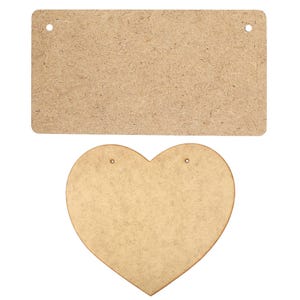 MDF-plaatborden Vormen | 4 varianten | Uitgesneden blanco platen | Perfect voor knutselen, schilderen, vernissen, pyrografie en decoratie!