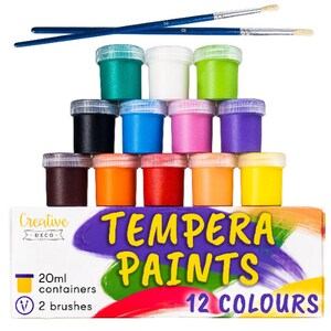 Idiy Tempera Paint Sticks (12 pc Vibrant Colors)-For Classroom Arts &  Crafts, Draw & Paint on Wood, Paper, Ceramic, Canvas! Quick Dry, Non-Toxic,  Mess Free