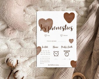 Printable Baby Shower Prediction Games | 6 Baby Shower Games Kit (French) | Digital Download