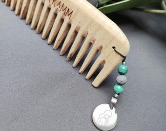 PERSONLIG förlossningskam i trä | Förlossningskam: Lindrar förlossningssmärta naturligt | Träkam för förlossning - minska förlossningssmärta