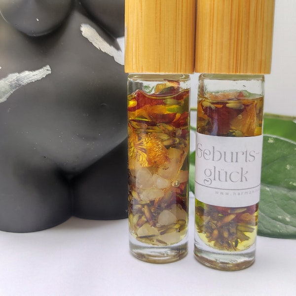 Duftmischung "Geburtsglück" für Schwangere, Ätherische Ölmischung für Geburt, Aromatherapie Geburtsvorbereitung, Düfte für die Geburt