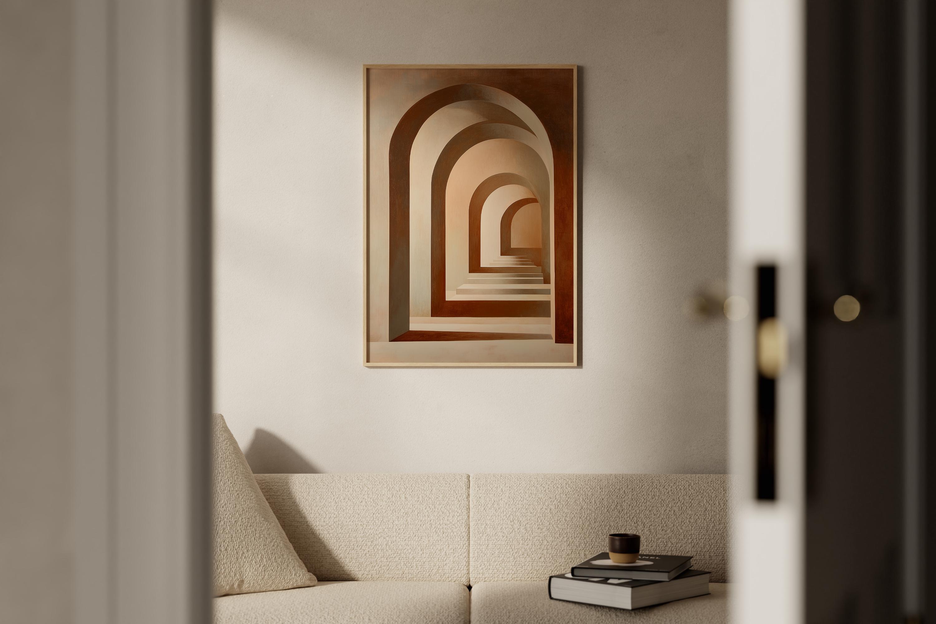 Abstract Architectural Printable Art - Minimalist Neutral Arch Design ...