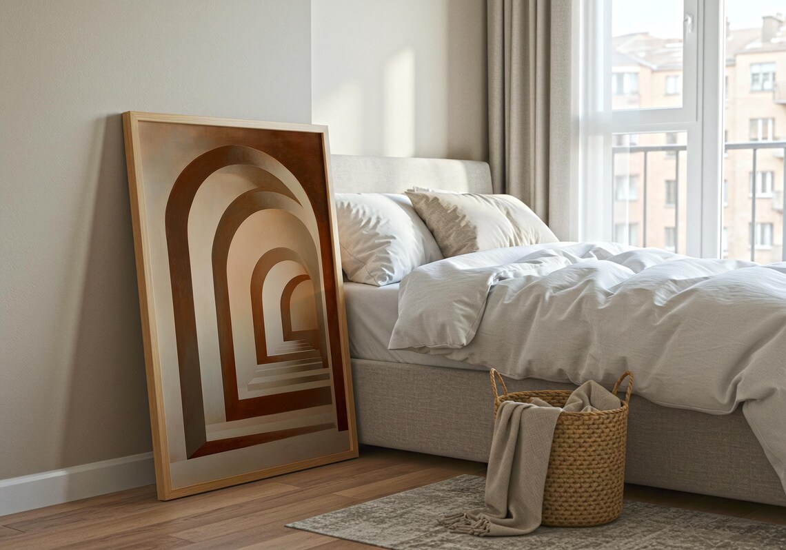 Abstract Architectural Printable Art - Minimalist Neutral Arch Design ...