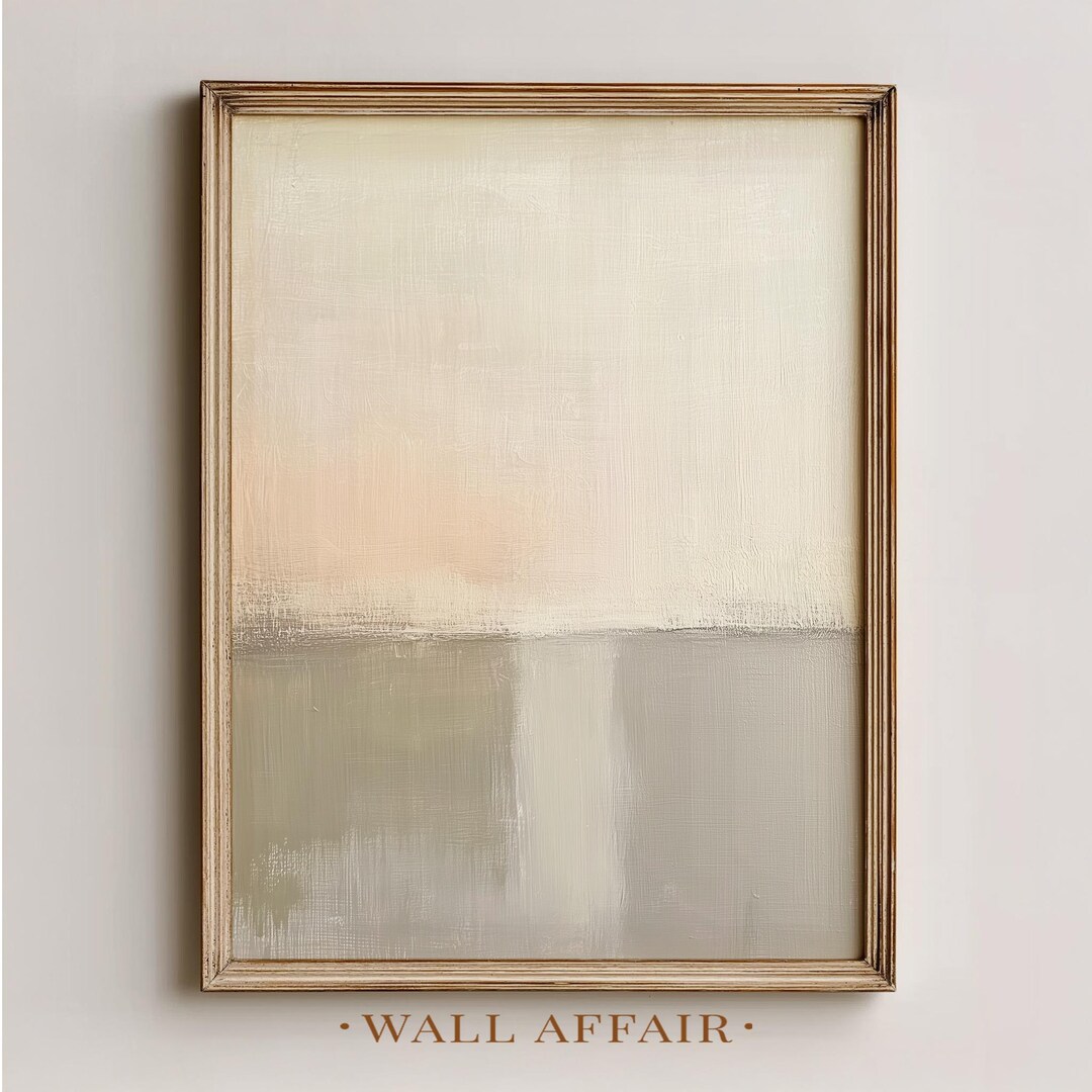 Calm Printable Minimalist Wall Art - Neutral Abstract Color Fields ...