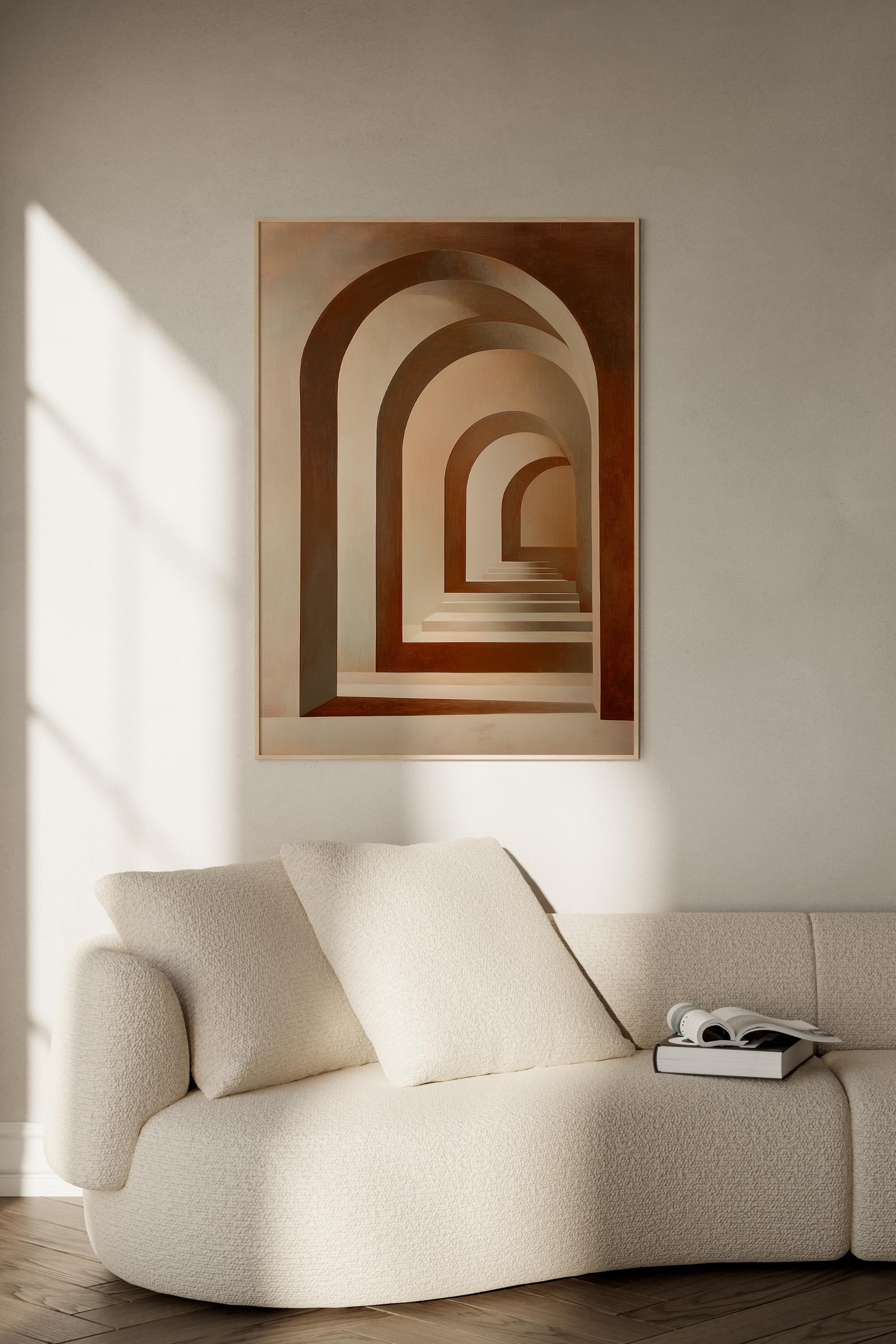 Abstract Architectural Printable Art - Minimalist Neutral Arch Design ...