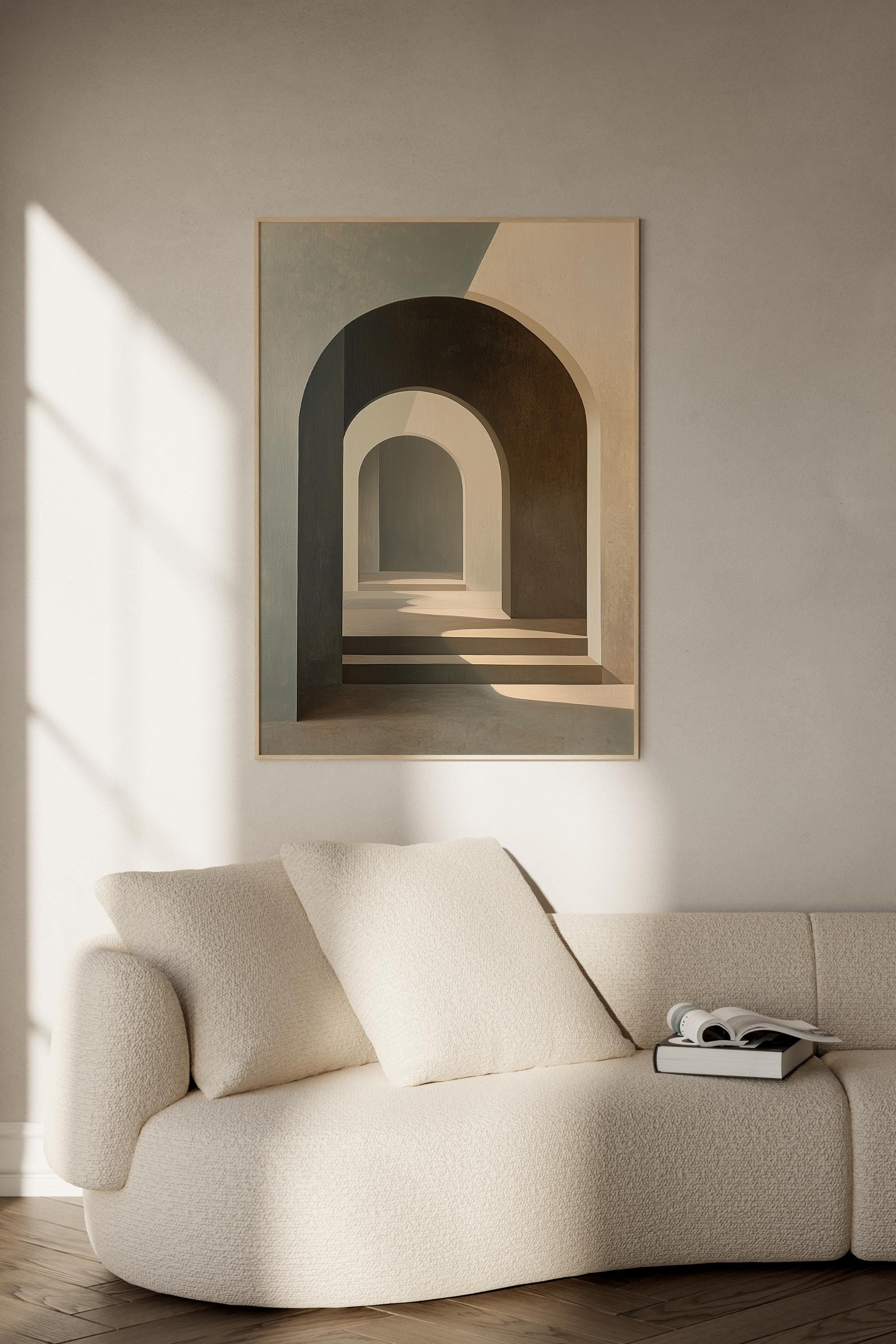 Minimalist Printable Arched Architecture - Warm Neutral Wall Art ...
