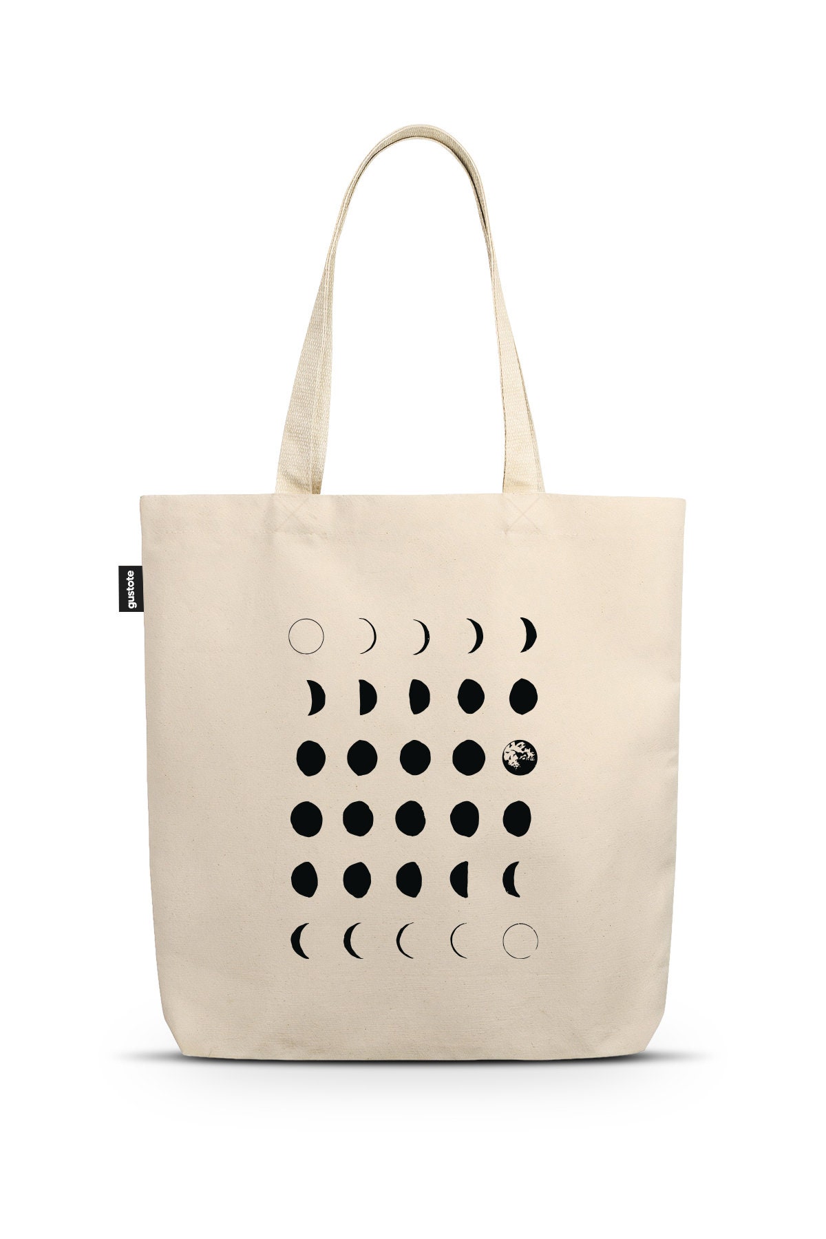 Moon Phases Canvas Tote Bag With Images of All Lunar Cycles - Etsy