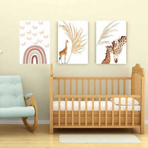 Baby room decoration, pictures boho style children&#39;s room, baby gift for birth, decoration baby room
