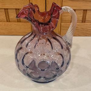 Fenton Mulberry Coin Dot Pitcher