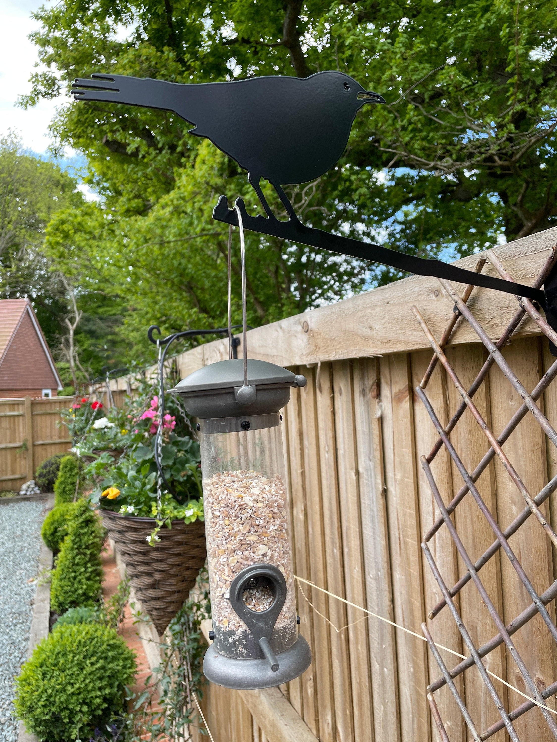 Blackbird Bird Feeder & Metal Art/ Garden Ornament / Corten Etsy UK
