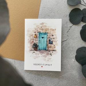 Postkarte: Hochzeitspost