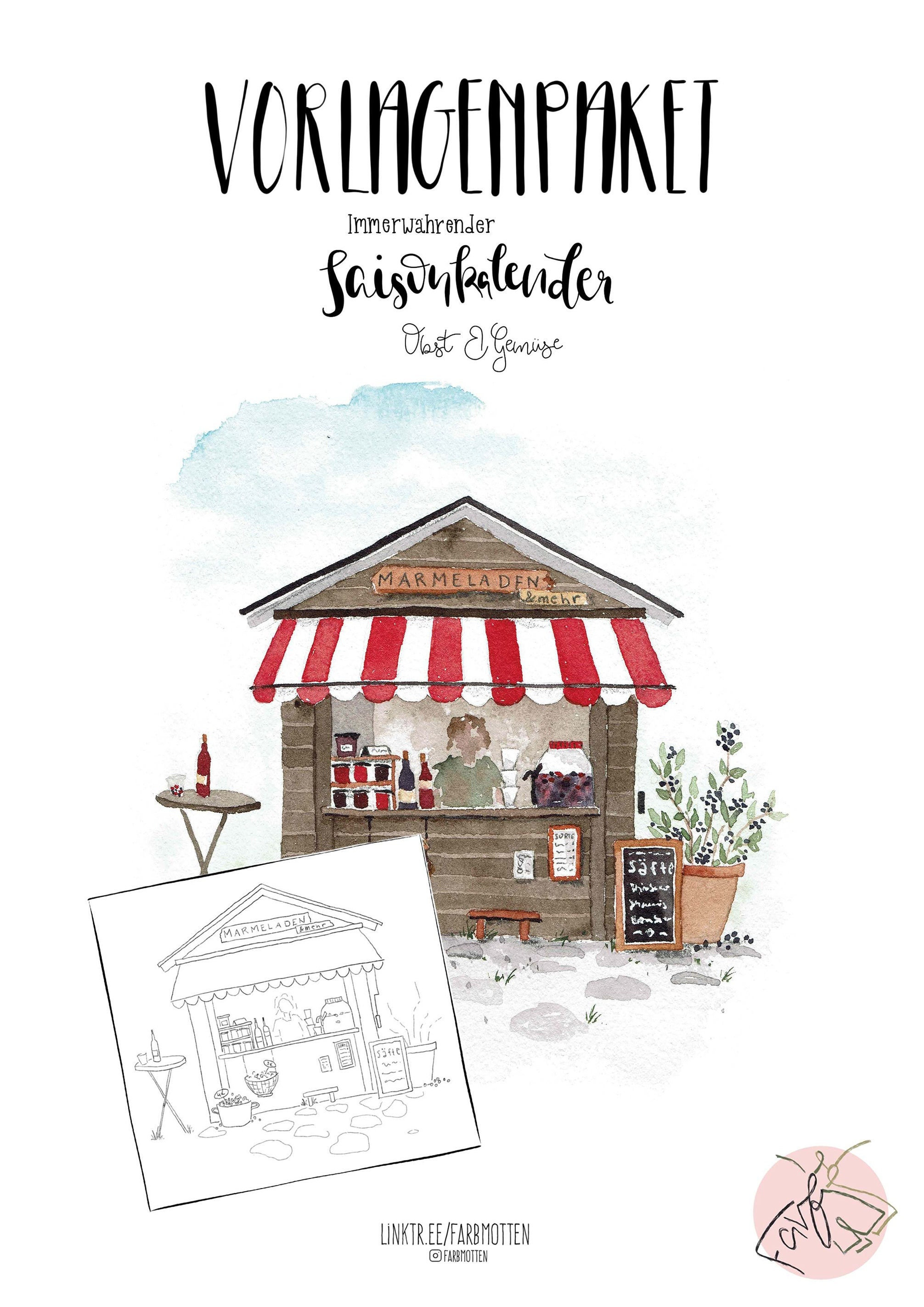 Seasonal Calendar Template Pack - Etsy