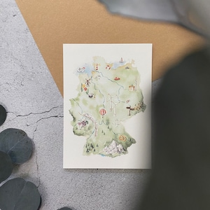 Postkarte: Deutschlandkarte