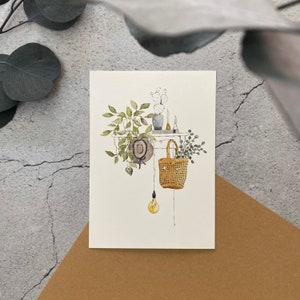 Postkarte: Blumengaderobe