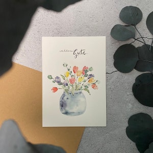 Postkarte: Tulpenstrauß