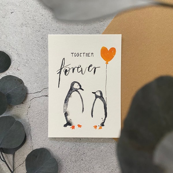Postkarte: Pinguine