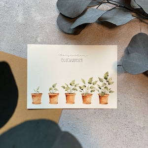 Postkarte: Geburtstagspflanze