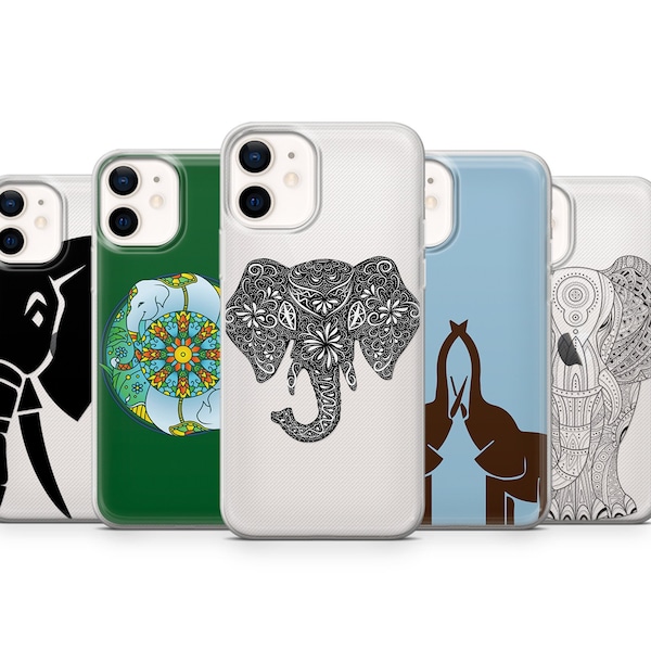 Elefanten Handyhülle Animal Cover passend für iPhone 14 Pro, 13, 12, 11, XR, 8+, 7 & Samsung S21, A50, A51, A53, Huawei P20, P30 Lite