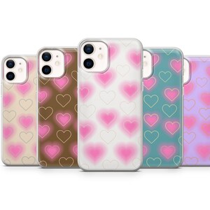Heart Phone Case Hearts Cover fit for iPhone 14 Pro, 13, 12, 11, XR, 8+, 7 & Samsung S21, A50, A51, A53, Huawei P20, P30 Lite