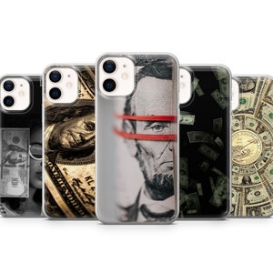 Money Dollar Phone Case Cash Cover adatta per iPhone 14 Pro, 13, 12, 11, XR, 8+, 7 e Samsung S21, A50, A51, A53, Huawei P20, P30 Lite
