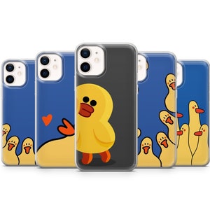 Funda para teléfono de pato de dibujos animados, funda de ganso para iPhone 14 Pro, 13, 12, 11, XR, 8+, 7 y Samsung S21, A50, A51, A53, Huawei P20, P30 Lite