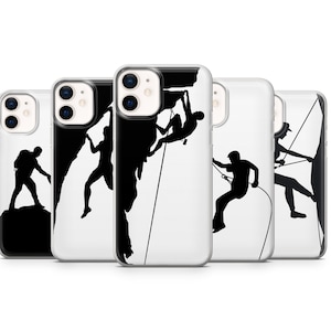 Rock Climbing Phone Case Mountains Cover fit for iPhone 14 Pro, 13, 12, 11, XR, 8+, 7 & Samsung S21, A50, A51, A53, Huawei P20, P30 Lite