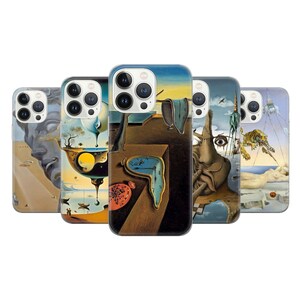 Custodia Salvador Dali Art per iPhone 15, 14, 13, 12, 11, SE, XR, XS, 8, Pixel 8 Pro, 8, 7A, 7, 6, Samsung S23, S22, S21, A54, A14