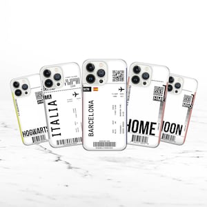 Billet d'avion et carte d'embarquement pour iPhone 15 14 13 Pro Max 12 11 XR XS SE 2022 pour Samsung S23 S21 S20 S10 A32 A33 A34 A52 A53 A54
