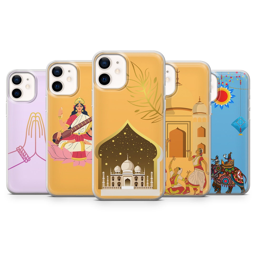 Indian Art Phone Case Mughal Cover Fit for iPhone 14 Pro, 13, 12, 11