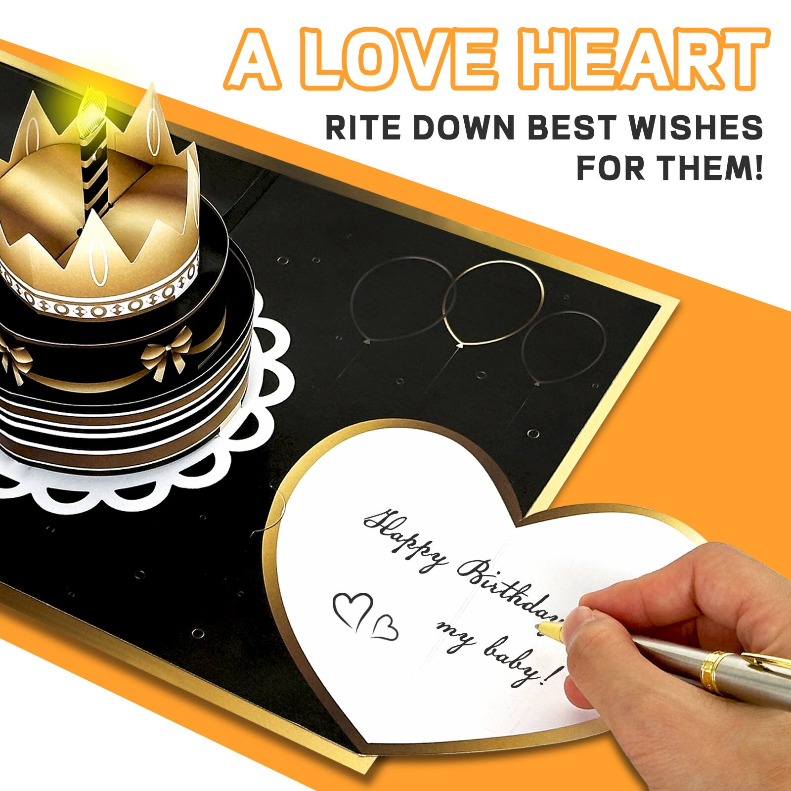 BOOM Birthday Card, Exploding Confetti Pop up Card, Musical Birthday