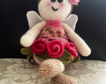 Hand knitted fairy doll