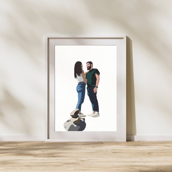 Custom Minimalist Poster - Personalized Design Based on Your Photos, wedding gift, birthday gift