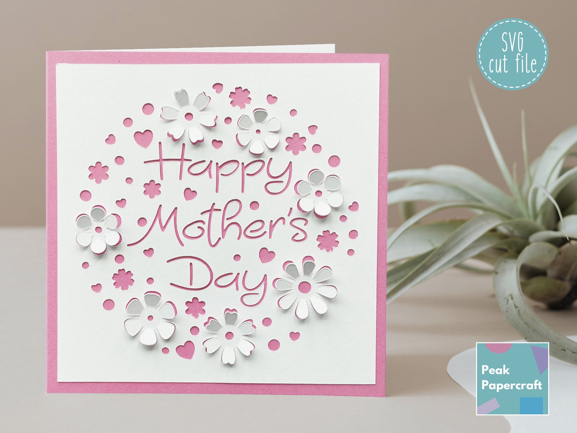 VerPetridure Clearance Happy Mother's Day Three-dimensional 3D Greeting  Card Paper Carving Handmade Creative Blessing Message Card Mother's Day  Gift 