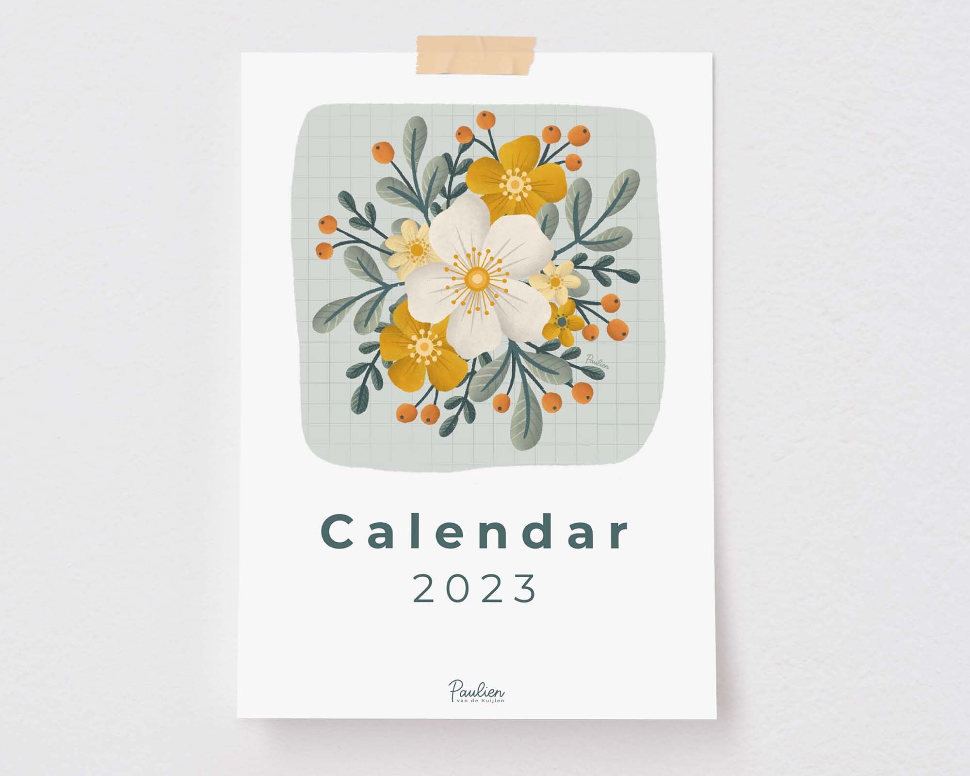 2023 Calendar A4 & A5 Wall Calendar With Cute Illustrations - Etsy