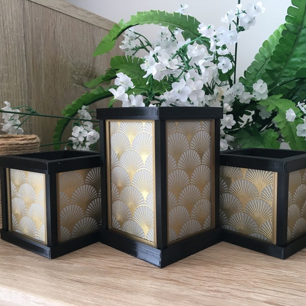 Art Deco Mini Tealight Lantern or Holder, Decoration Tealights, Birthday Present, Art Deco Table Decorations