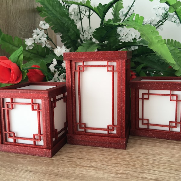 Chinese, Japanese Mini Tealight Lanterns, Decoration Tealights