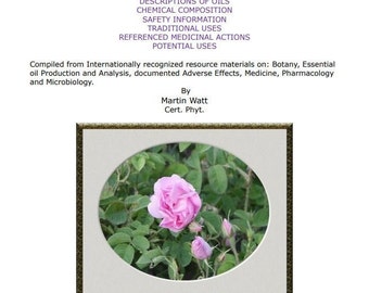 Essential Oil Monographs - Author Martin Watt. Covering 58 Oils .PDF File