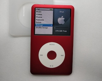 Apple iPod Classic - 7th gen, red+white (3000mah battery, customised)