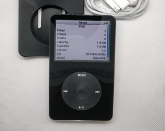 Apple iPod Classic - 5th gen, schwarz (3000mah Akku, individualisiert)