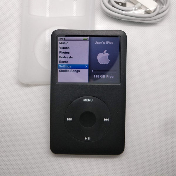 Apple iPod Classic - 6th/7th gen, black (3000mah battery, customised)