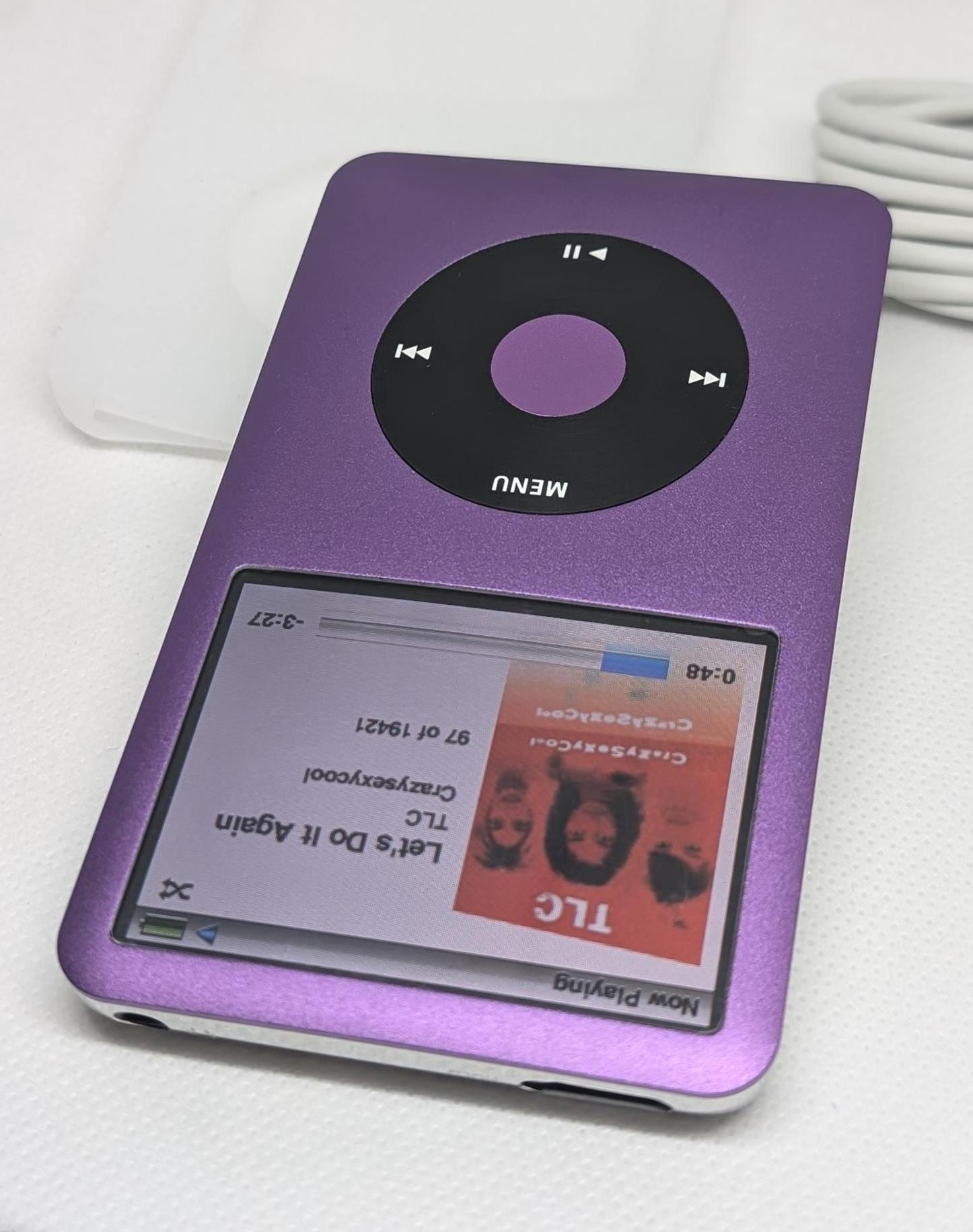 Apple Ipod Classic - 7th/6th Gen, Purple+black (3000mah Battery
