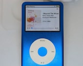 Apple iPod Classic - 第 7/6 世代、ブルー+ホワイト (3000 mAh